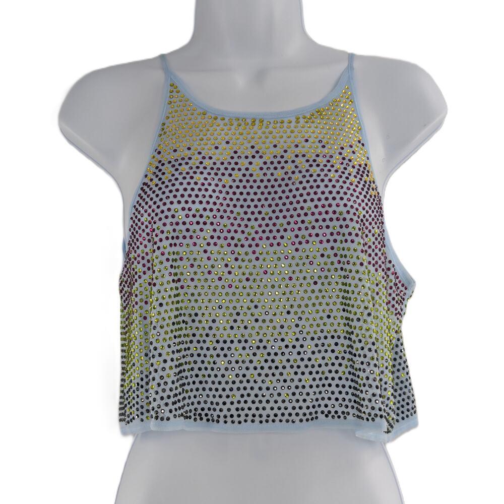 Nocturne Crop Top Sparkly Embellished Tank Size M / L - Picture 8 of 8